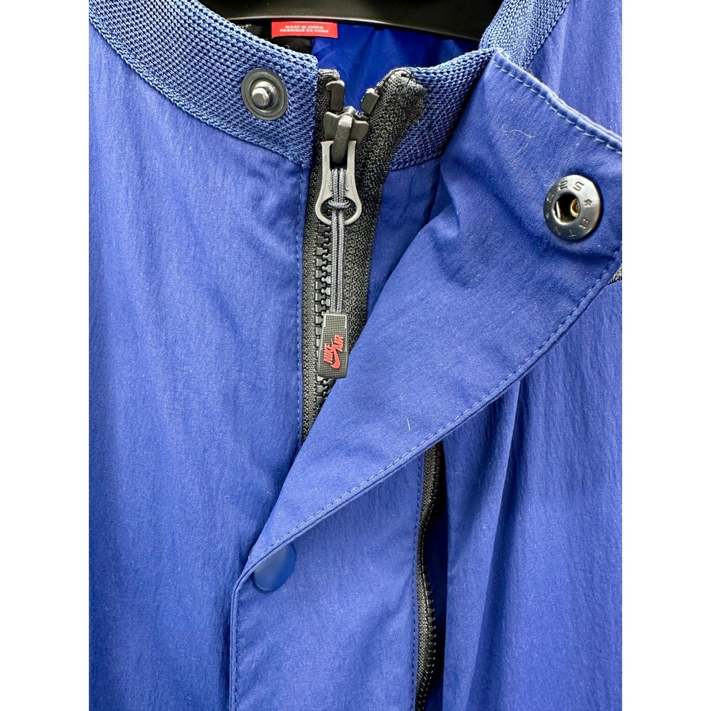 Vintage Nike Air Men's Blue Longline Bomber Jacket - Picture 4 of 12